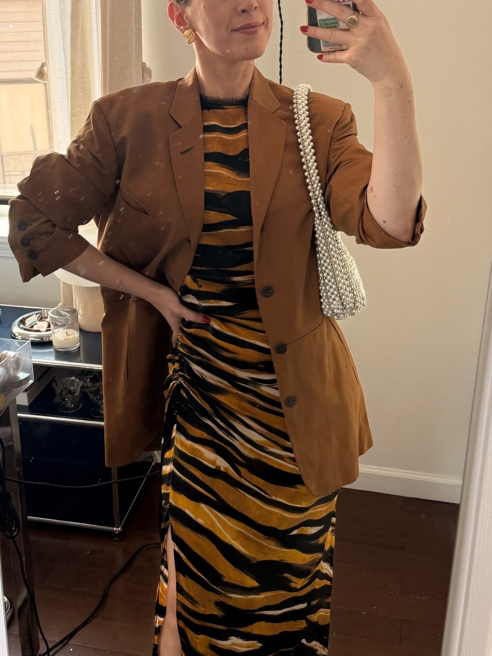 Jean Paul Gaultier: vintage designer Bronze/Tobacco Silk Blazer
